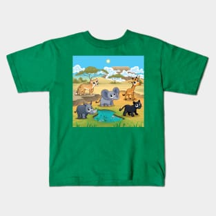 Jungle Scene Kids T-Shirt